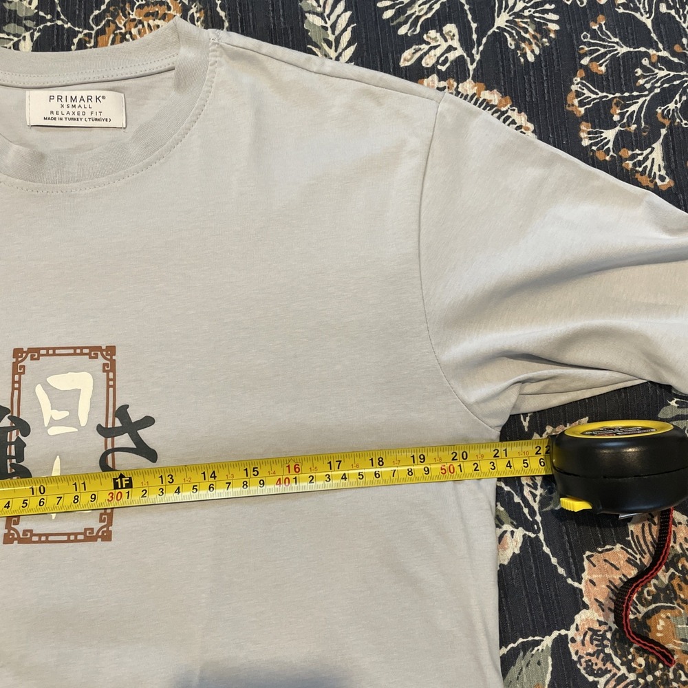 Primark T-Shirt Men's X-Small Relaxed Fit Light Blue 100% Cotton NWOT - Picture 13 of 14